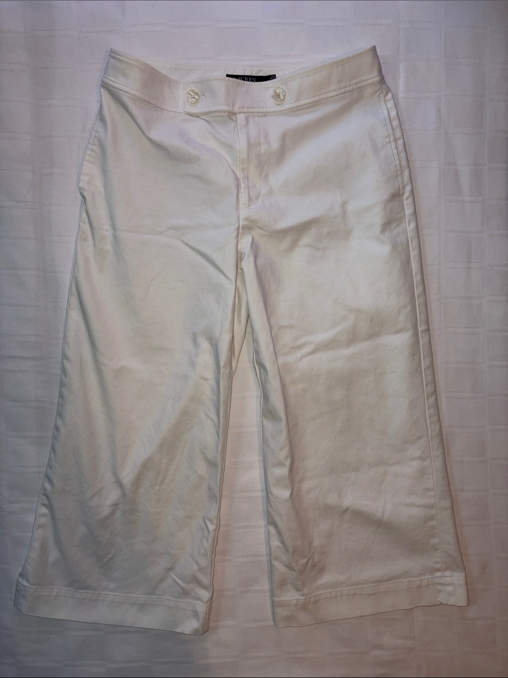 Lauren Ralph Lauren White Wide Leg Pants